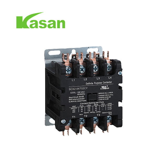 UL təsdiqlənmiş 4 Qütblü 40 AMP DP Kontaktör 120 Volt AC Bobin Kontaktörü
